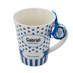 Cană din porțelan, Nekupto, 300 ml, personalizată Gabriel
