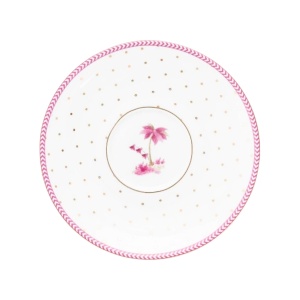 Cană espresso cu farfurioară, Pip Studio, Dots Gold Pink, 120 ml, colecția Jolie