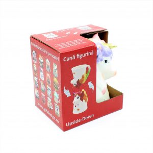 Cană figurină upside-down "Unicorn cu steluțe" - Img 3