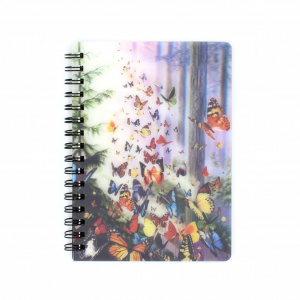 Carnețel zoo cu spirală 3D "LiveLife - Butterfly woods"