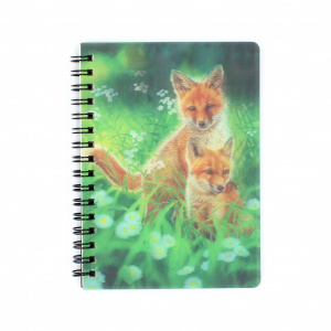 Carnețel zoo cu spirală 3D "LiveLife - Spring foxes"