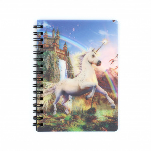 Carnețel zoo cu spirală 3D "LiveLife - Unicorn evening star"