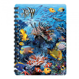 Carnețel zoo cu spirală 3D "LiveLife - Wonders of the reef"
