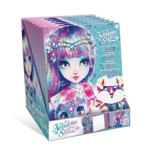 Carte de colorat, pe numere, Nebulous Stars, model Mystery