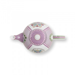 Ceainic din porțelan, Pip Studio, Lilac, 1.6l, colecția Lily&Lotus