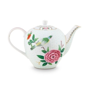 Ceainic din porțelan, Pip Studio, White, 1.6l, colecția Blushing Birds