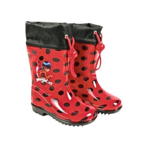 Cizme din cauciuc pentru fete, Perletti, model Lady Bug, colecția Ladybug – Miraculous