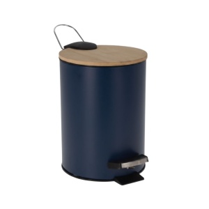 Coș de gunoi cu pedală, capacitate 3l, culoarea bleumarin, 17x24 cm