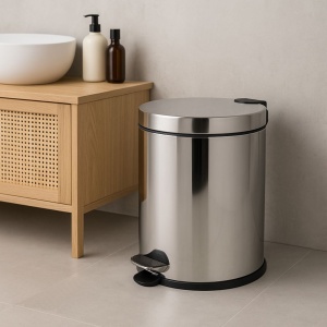 Coș de gunoi din oțel inoxidabil, 20L, cu pedală, sistem soft-close