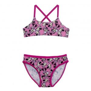 Costum baie 2 piese Minnie roz