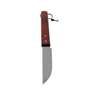 Cuțit profesional pentru grătar, 39 cm, oțel inoxidabil, mâner din lemn lăcuit, design elegant și durabil, BBQ