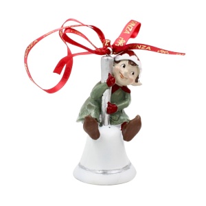 Decorațiune Ginza, Regatul de Crăciun, Royal, Elf pe clopoțel, 8 cm