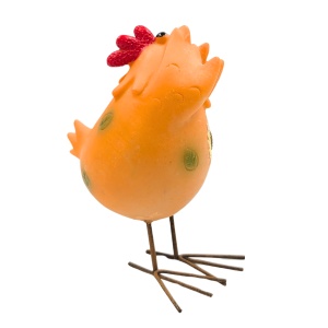 Decorațiune pentru Paște, model găină, 11.5x5x10 cm, portocaliu