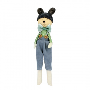 Decorațiune Zooky animăluț șoricel pantaloni gri