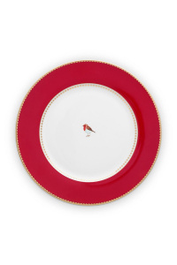 Farfurie din porțelan, Pip Studio, Red, 21cm, colecția Love Birds