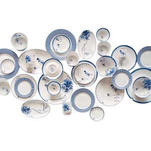 Farfurie din porțelan, Pip Studio, White, 23 cm, colecția Pip & The Blue Bird
