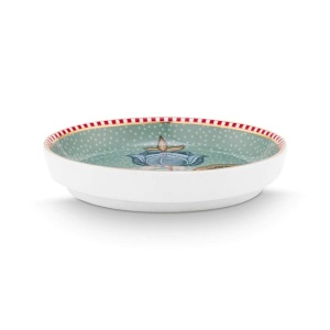 Farfurie pentru ceai, din porțelan, Pip Studio, Blue, 9 cm, colecția Blooming Tales