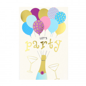 Felicitare Gold Balloon Party