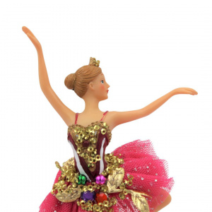 Figurină House of Seasons balerină fucsia