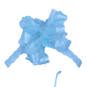 Fundă nuntă cu autoformare tulle 20cm albastru