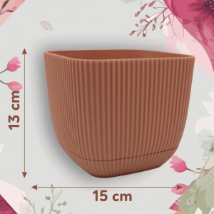 Ghiveci pentru flori 1800 ml plastic cărămiziu - Img 2