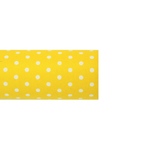 Hârtie pentru ambalat cadouri, colecția Graphic, culoare galben cu bulinuțe albe, 200x70 cm