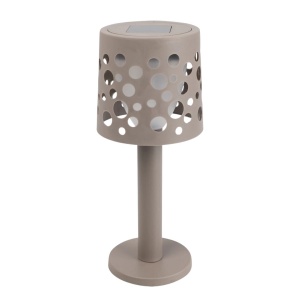 Lampă solară cu LED, pentru grădină, terasă și exterior, culoare taupe
