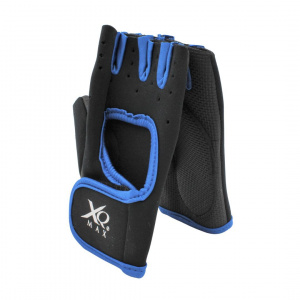 Mănuși ciclism XQ Max, fără degete, culoarea albastru, închidere cu velcro, mărime L/XL