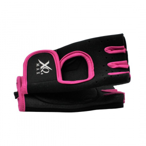 Mănuși ciclism XQ Max, fără degete, culoarea roz, închidere cu velcro, mărime S/M