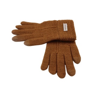 Mănuși damă, Antonio, cu funcție touch, culoare maro, one size