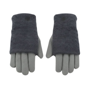 Mănuși damă, Antonio, cu funcție touch și manșetă detașabilă, culoare gri, one size