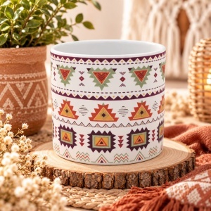 Mască ghiveci, din ceramică, model tradițional, 11 cm
