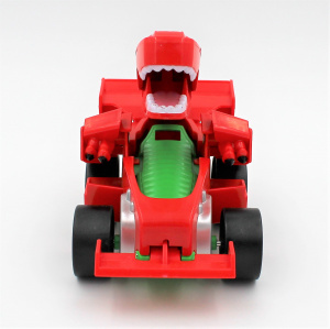 Mașinuță convertibilă, tip robot Dino, Deluxbase, culoarea roșu