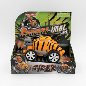 Mașinuță convertibilă, tip robot Tiger, Deluxbase, culoarea galben