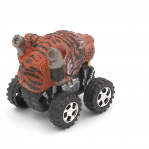 Mașinuță cu sistem friction tigru multicolor - Img 2