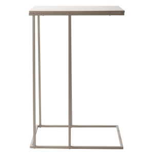 Măsuță laterală de design, structură metalică și blat MDF, 40x26x58 cm