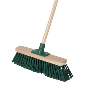 Mătură de grădină, cu coadă din lemn, ProGarden, culoare verde, 120 cm