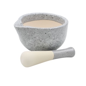 Mojar cu pistil 330 ml, Excellent Houseware, ceramică, gri