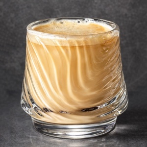 Pahar din sticlă borosilicată, pentru cafea, băuturi și whisky, model striat, 7.5 x 8 cm, eCarla, SZK200