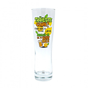 Pahar pentru bere TRĂIEȘTE CLIPA 600ml