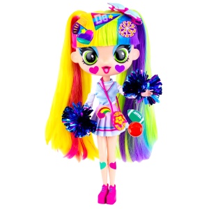 Păpușă Mini Decora Majoreta (Cheer), 28 cm cu Accesorii – Păpușă de Personalizat, Peste 50 Surprize, păr lung, colecția Decora Girlz