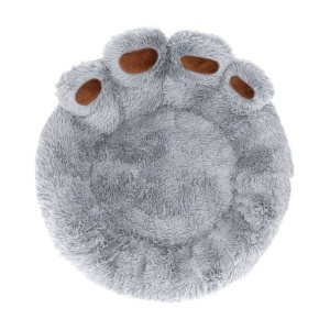 Pat rotund Jumi, pentru câini, în formă de lăbuță, gri, 60 cm