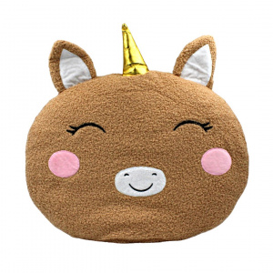 Pernuță crem pufoasă model unicorn 42cm