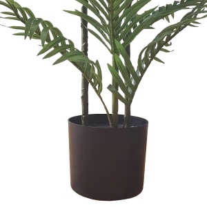 Plantă artificială Areca 150 cm, cu frunze verzi lungi și detalii realiste, pentru interior, ghiveci negru inclus