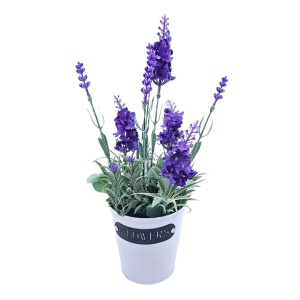 Plantă artificială în ghiveci, lavandă, dimensiuni 28x9 cm, culoare mov