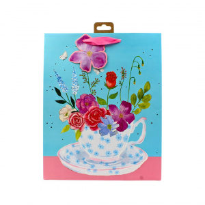 Pungă cadou Clairefontaine L Floral Teacup