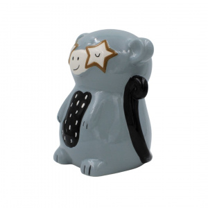 Pușculiță din ceramică model lemur fâșneț - Img 4