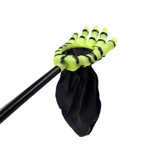 Sac de colindat, cu mâner, pentru Halloween, model mână verde și craniu, Eurowrap