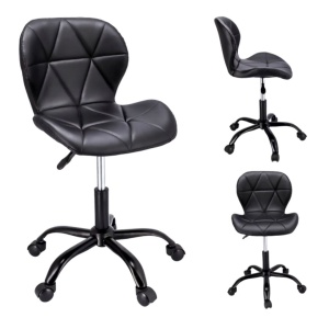 Scaun de birou ENDO, Jumi, pivotant, piele ecologica, negru