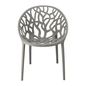 Scaun terasă/bistro, JUMI, Albero, PP, gri, 58 x 56 x 80 cm